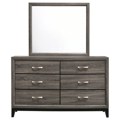 Watson 6-drawer Dresser Grey Oak