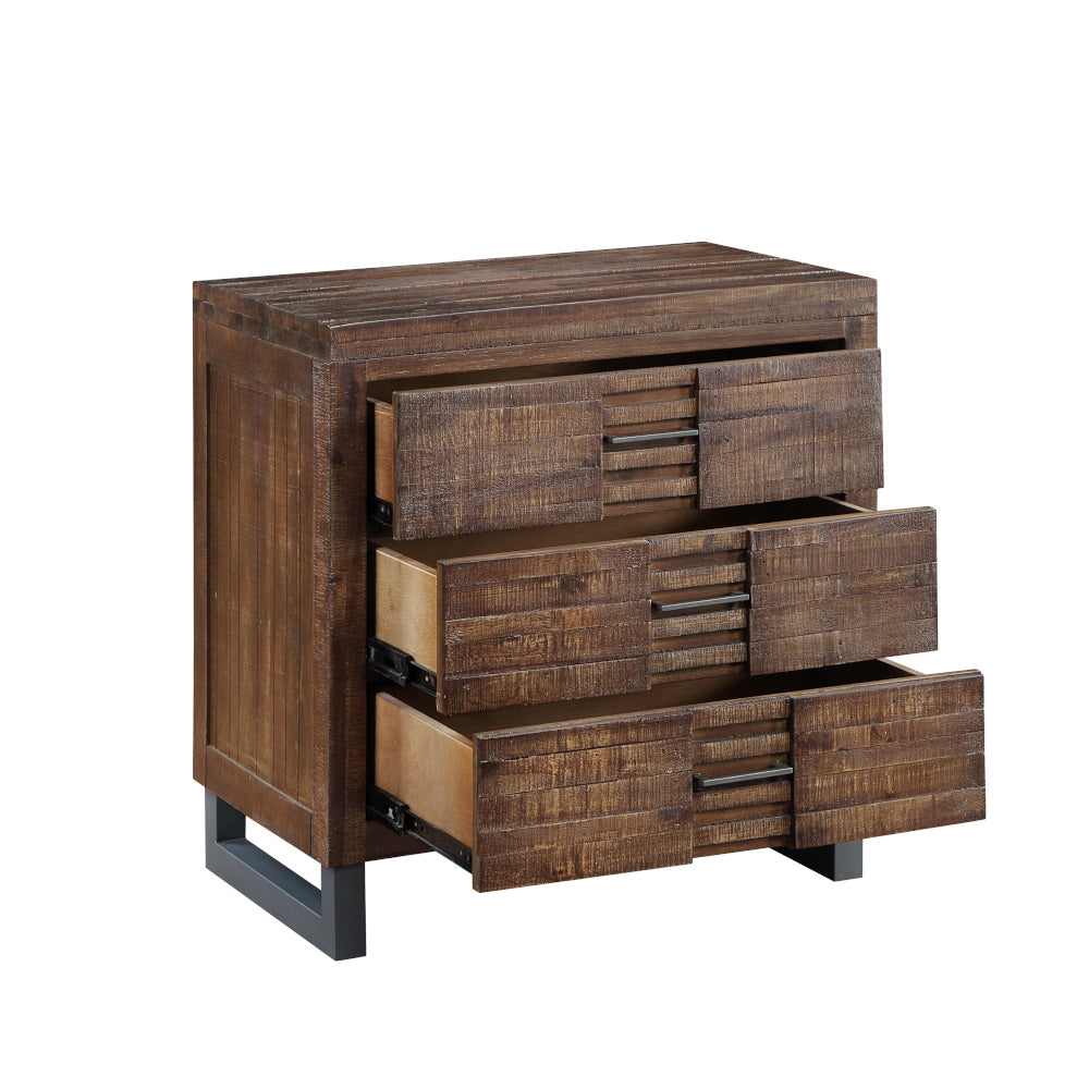 Andria 28"H 3 Drawers Nightstand