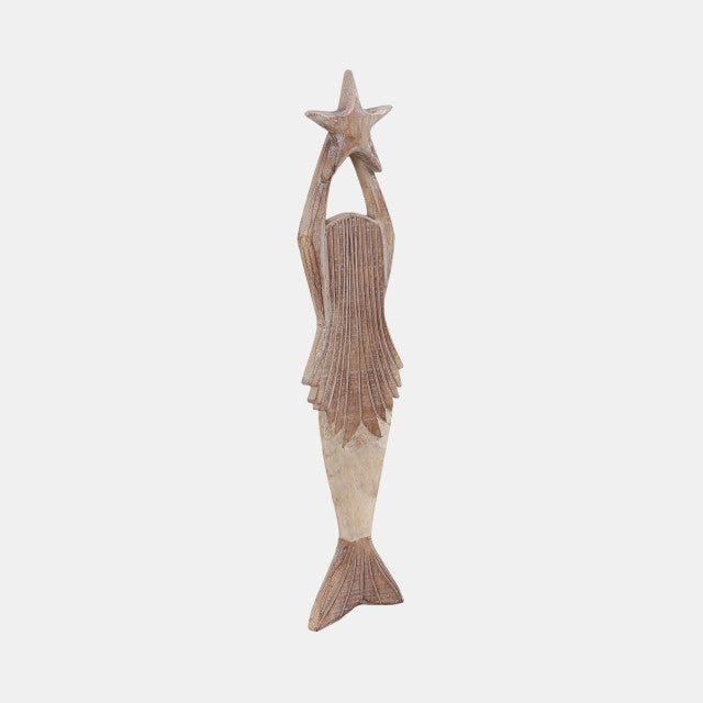 24" Mermaid Gold Capiz Tail, Natural