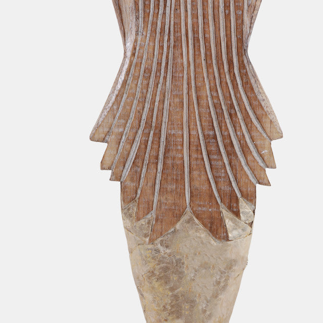 24" Mermaid Gold Capiz Tail, Natural