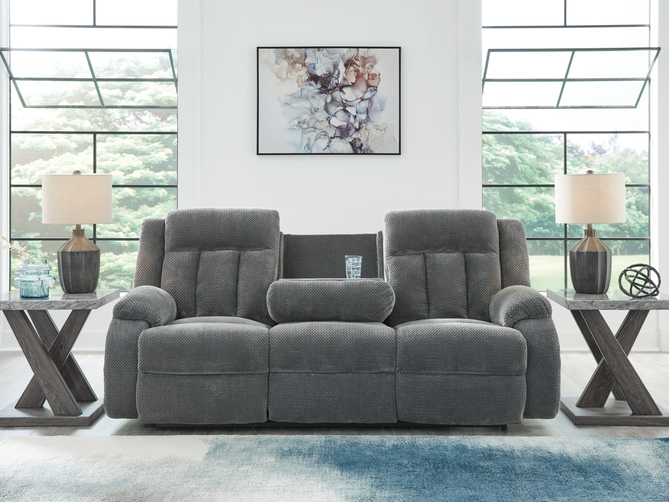 Greely Bend REC PWR Sofa w/Drop Down Table