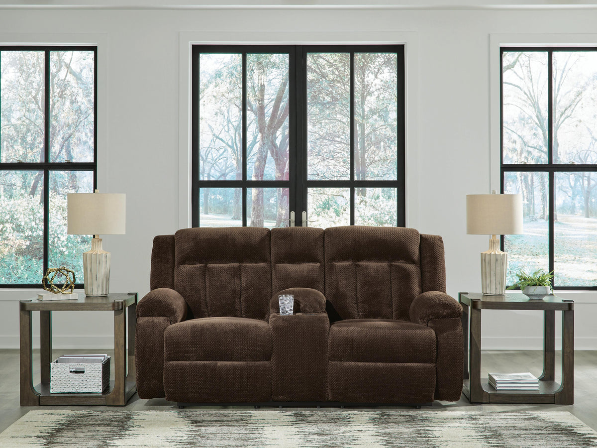 Greely Bend Power Reclining Loveseat with Console