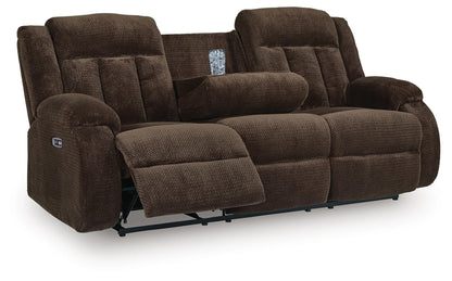 Greely Bend Power Reclining Sofa with Drop Down Table