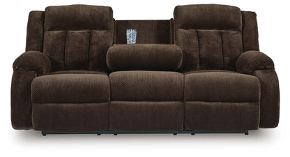 Greely Bend Power Reclining Sofa with Drop Down Table