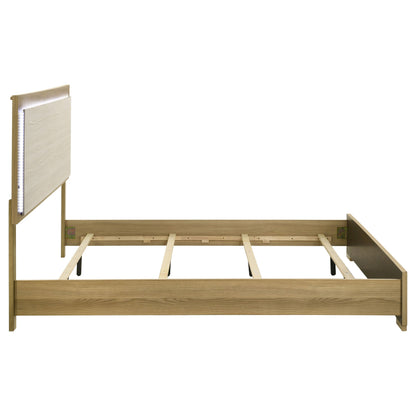 Hyland Panel Bed LED Headboard Natural