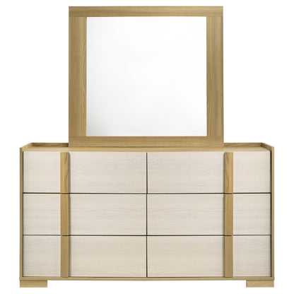 Hyland 6-drawer Dresser with Mirror Natural