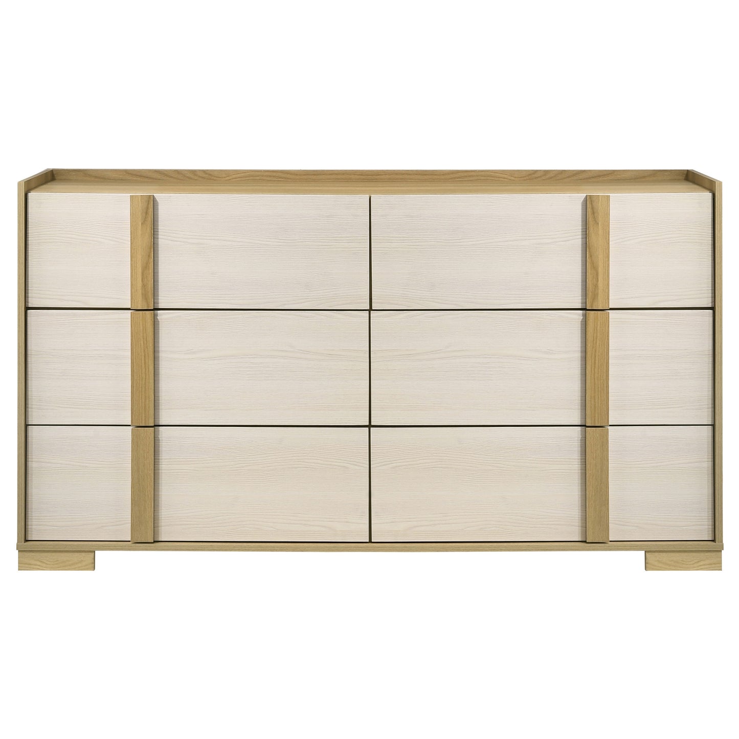 Hyland 6-drawer Dresser with Mirror Natural