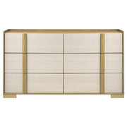 Hyland 6-drawer Dresser with Mirror Natural