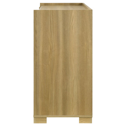 Hyland 6-drawer Dresser with Mirror Natural