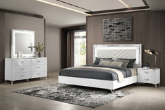 Cassia LED Bedroom Set White High Gloss