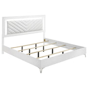 Cassia LED Panel Bed White High Gloss