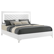 Cassia LED Panel Bed White High Gloss