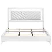 Cassia LED Panel Bed White High Gloss
