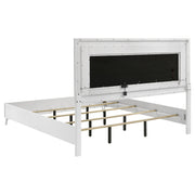 Cassia LED Panel Bed White High Gloss