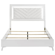 Cassia LED Panel Bed White High Gloss