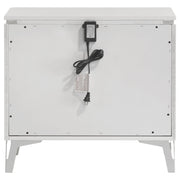 Cassia 2-drawer Nightstand Bedside Table White High Gloss