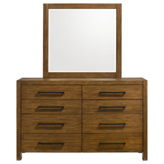 Adderley 8-drawer Bedroom Dresser and Mirror Warm Brown