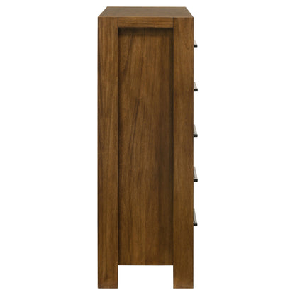 Adderley 5-drawer Bedroom Chest of Drawers Warm Brown