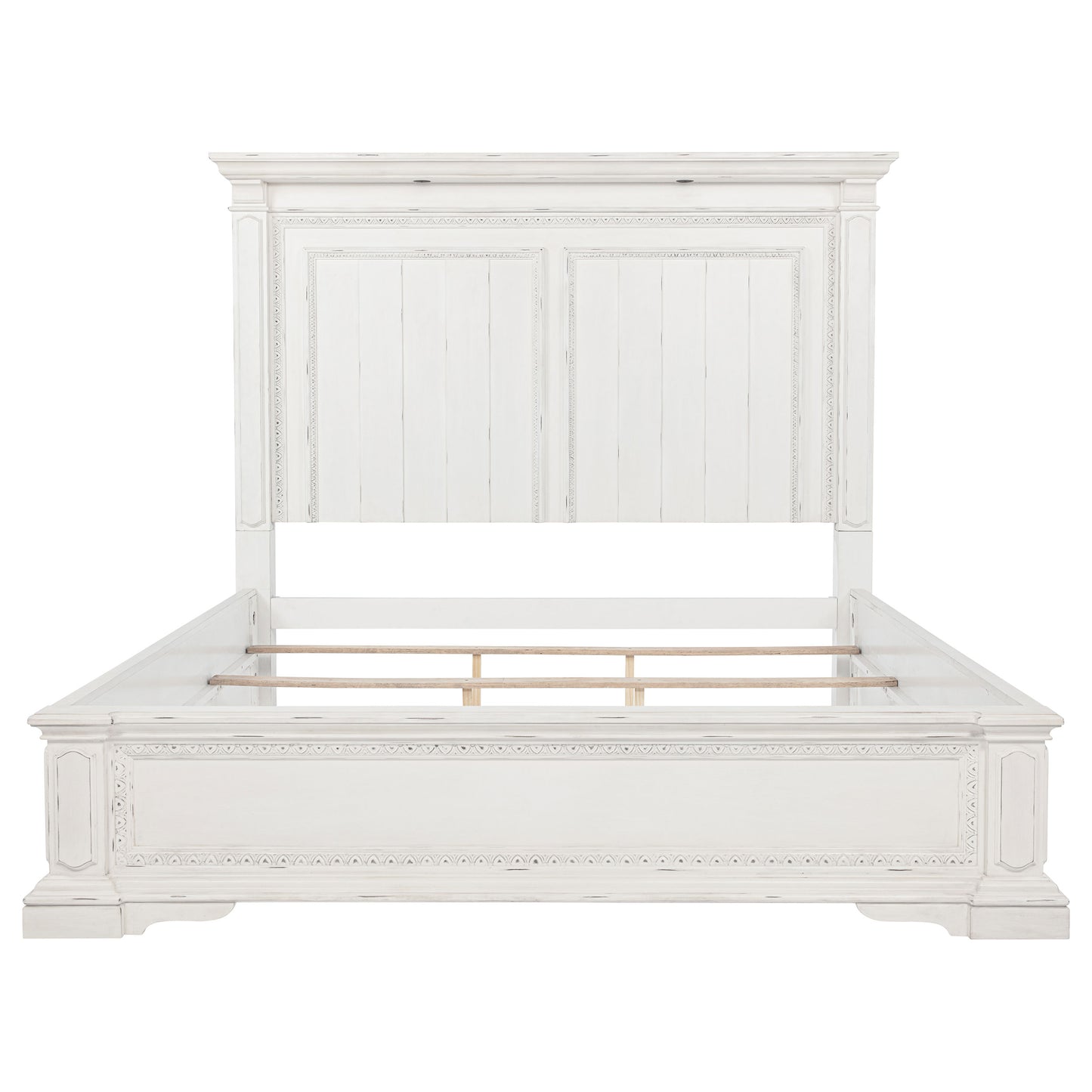 McKinney LED Light Panel Bed Vintage White