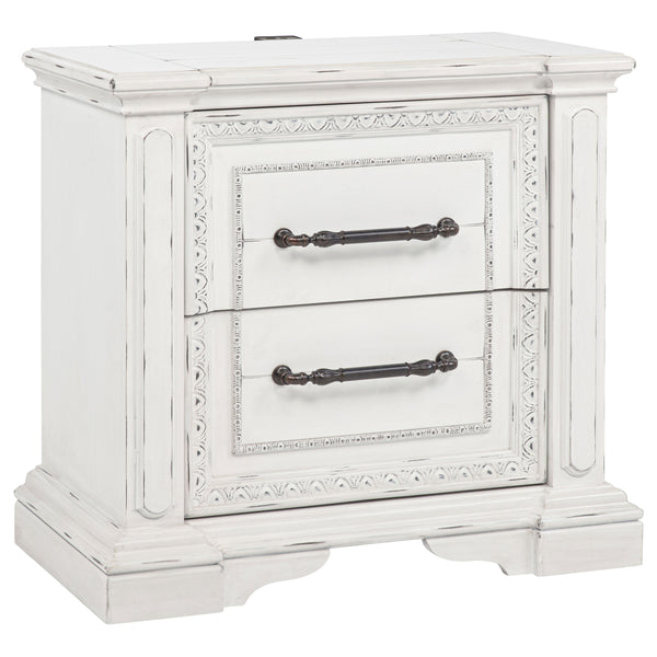 McKinney 2-drawer Nightstand with Dual USB Vintage White