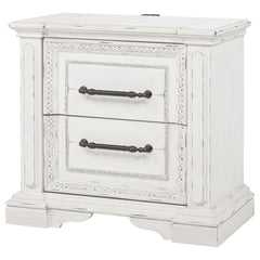 McKinney 2-drawer Nightstand with Dual USB Vintage White