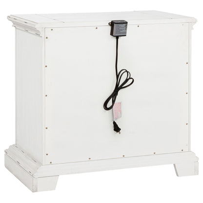 McKinney 2-drawer Nightstand with Dual USB Vintage White