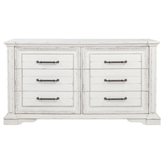 McKinney 6-drawer Bedroom Dresser Cabinet Vintage White
