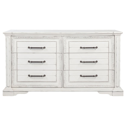 McKinney 6-drawer Bedroom Dresser Cabinet Vintage White