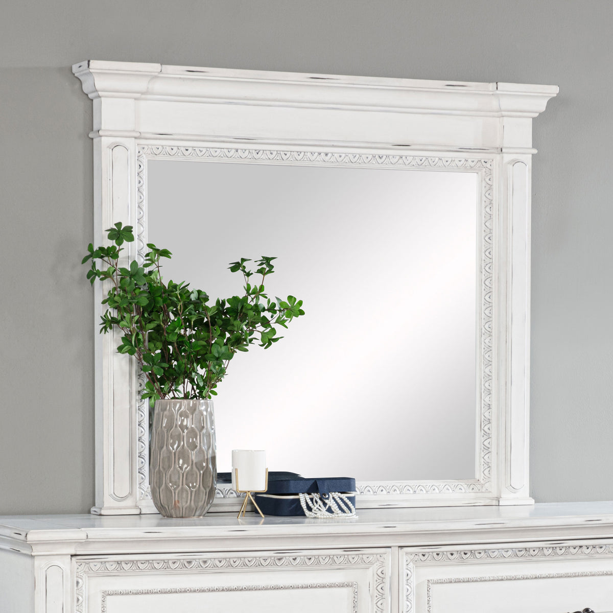 McKinney Dresser Mirror Vintage White