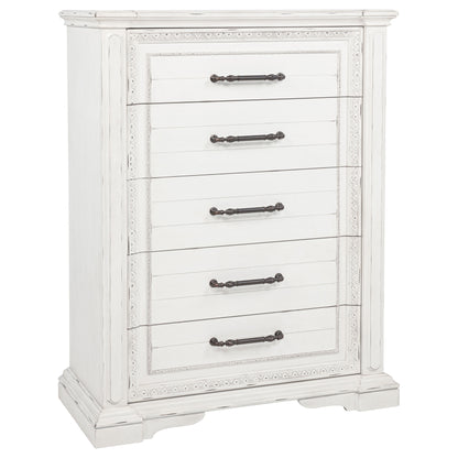 McKinney 5-drawer Bedroom Chest of Drawers Vintage White