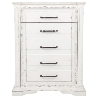 McKinney 5-drawer Bedroom Chest of Drawers Vintage White