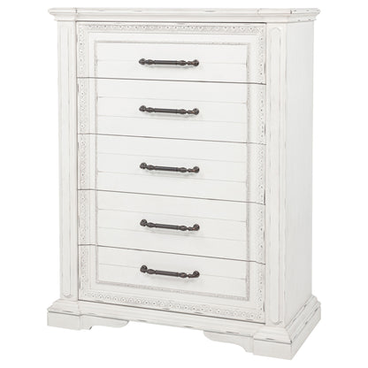 McKinney 5-drawer Bedroom Chest of Drawers Vintage White