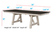 Maribelle Dining Table Chalk Warm Grey