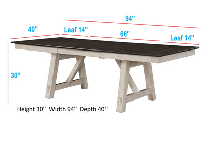 Maribelle Dining Table Chalk Warm Grey