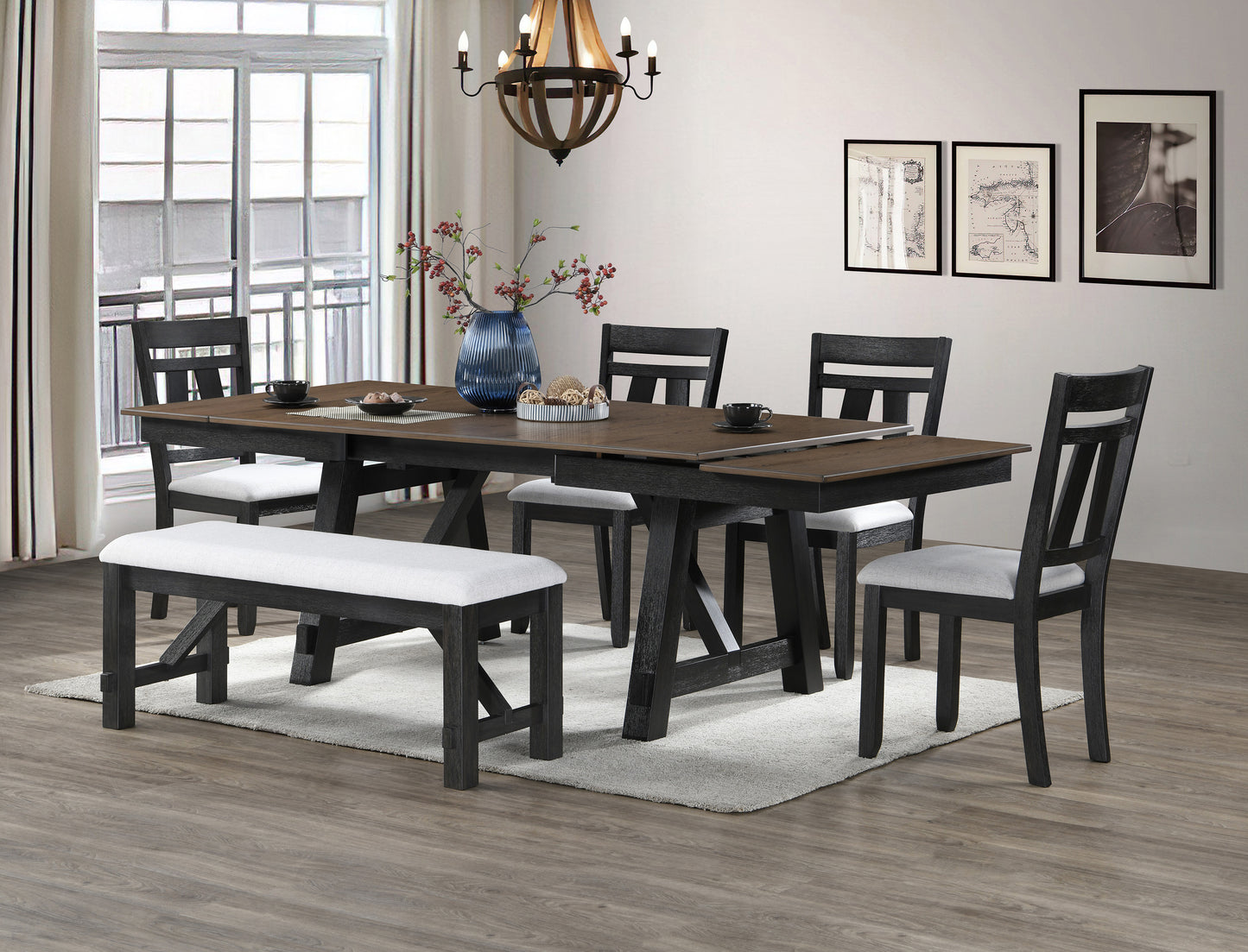Maribelle Bench Wheat Charcoal