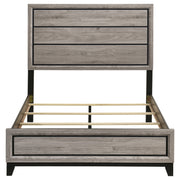 Valen Wood Full Panel Bed Light Taupe