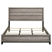 Valen Wood California King Panel Bed Light Taupe