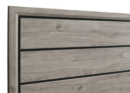 Valen Wood California King Panel Bed Light Taupe