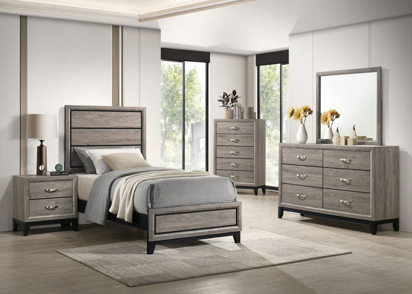 Valen Five-piece Twin Bedroom Set Light Taupe