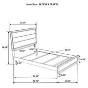 Valen Wood Twin Panel Bed Light Taupe