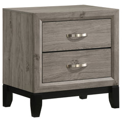 Valen 2-drawer Nightstand Bedside Table Light Taupe