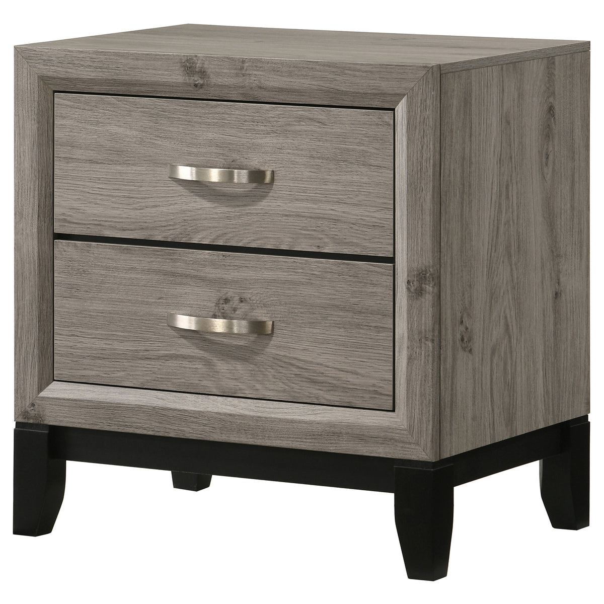 Valen 2-drawer Nightstand Bedside Table Light Taupe