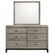 Valen 6-drawer Bedroom Dresser and Mirror Light Taupe