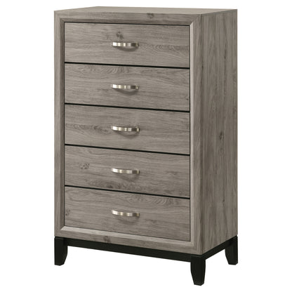 Valen 5-drawer Bedroom Chest of Drawers Light Taupe