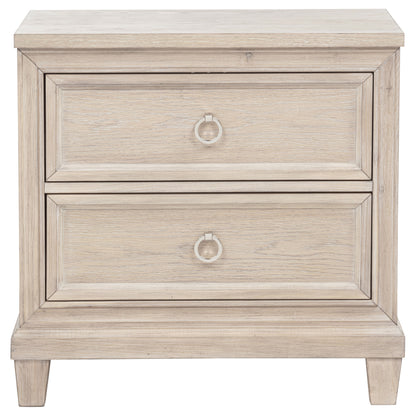 Pembroke 2-drawer Nightstand Bedside Table Washed Oak