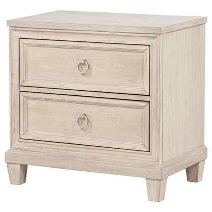 Pembroke 2-drawer Nightstand Bedside Table Washed Oak