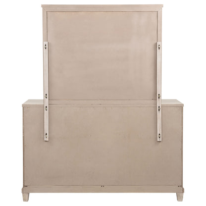 Pembroke 6-drawer Bedroom Dresser with Mirror Washed Oak