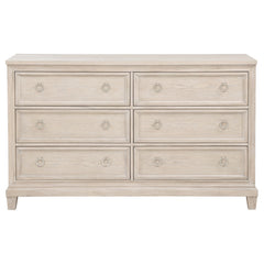 Pembroke 6-drawer Bedroom Dresser Cabinet Washed Oak