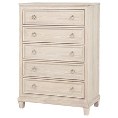 Pembroke 5-drawer Chest of Drawers Washed Oak