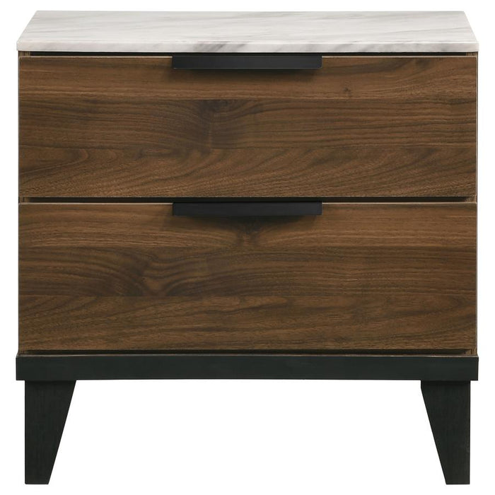 Mays 2-drawer Nightstand with Faux Marble Top